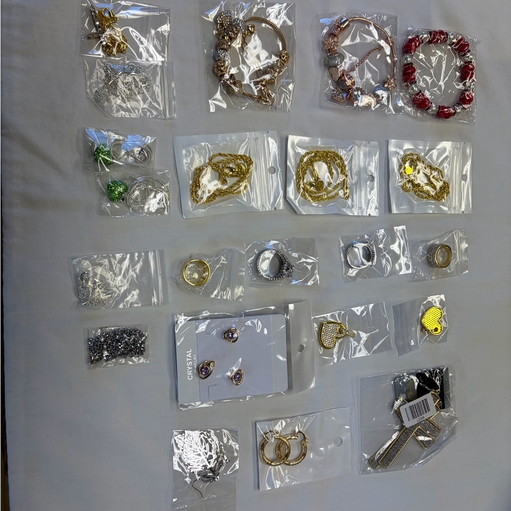 Assorted Jewelry Set with Gold and Silver Tones